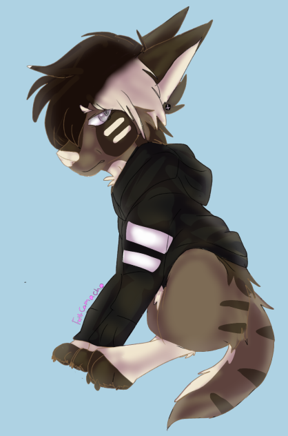 art trade with Vlou on furry amino