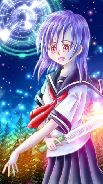 きつねさんの線画を塗らせていただきました♪