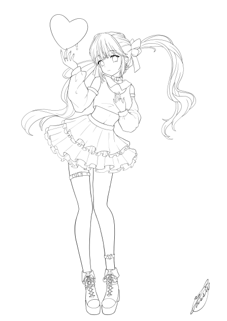 バレンタイン2024（線画）