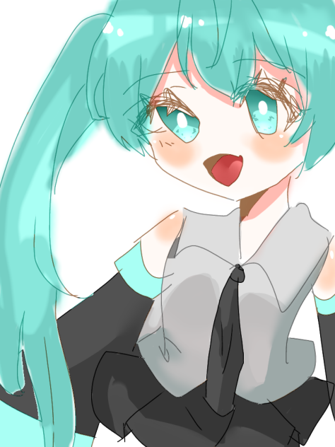 ミクちゃんのラフ