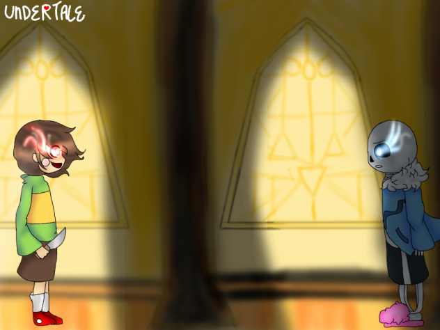 Sans and Chara - ibisPaint