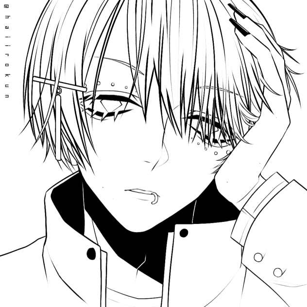 オリキャラ１９（塗り絵）