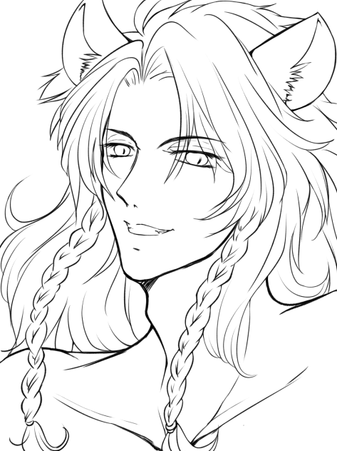 線画 レオナ キングスカラー ツイステ Ibispaint