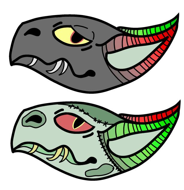 Bat zombie dragon puppet concept