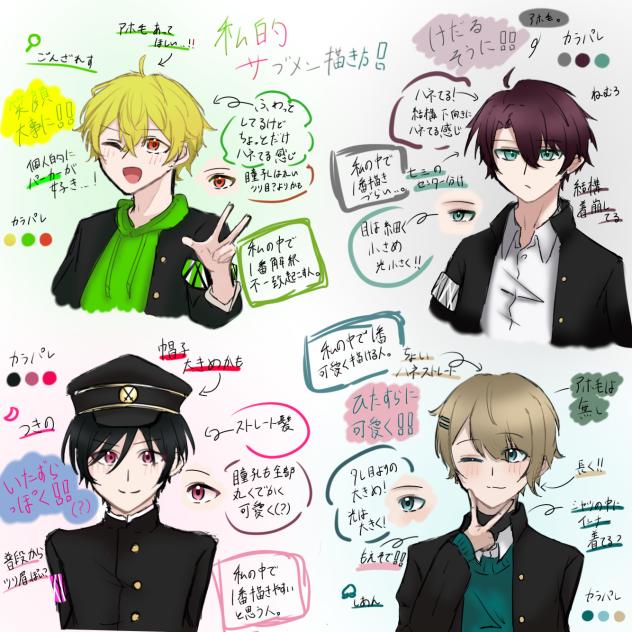 サブメン描き方