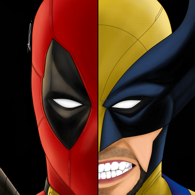 Deadpool & Wolverine Digital Drawing