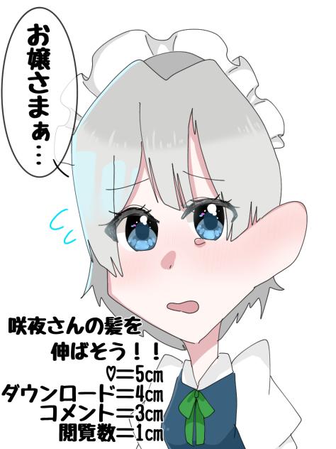 咲夜さんの髪を伸ばそう！！