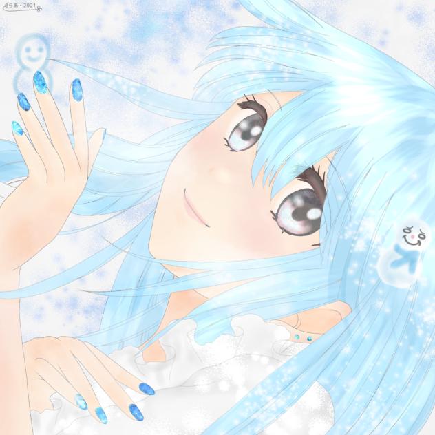 白銀の雪の少女