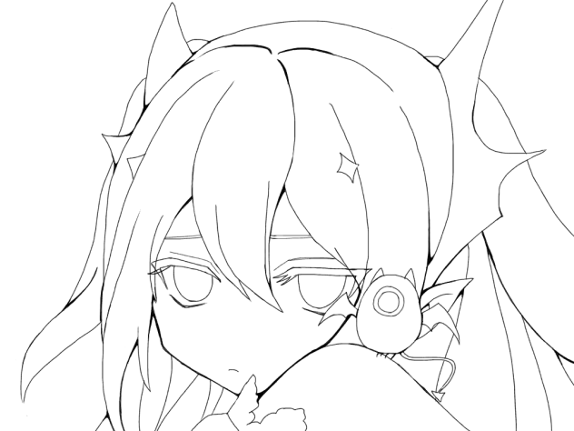 線画(クルル)