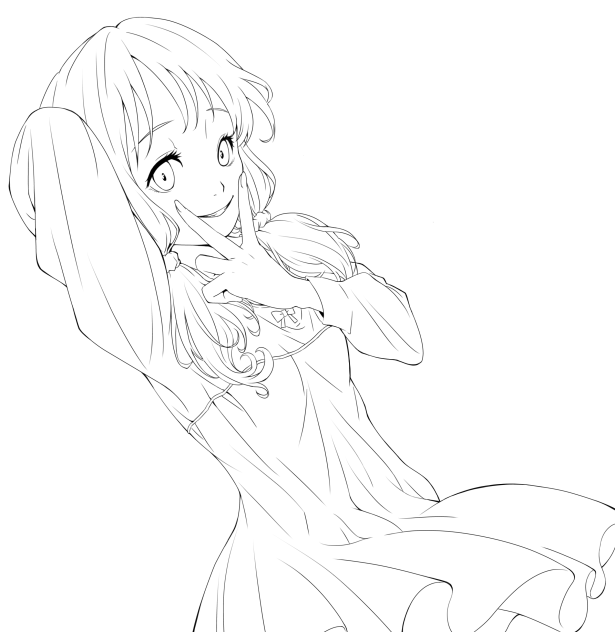 ☆Vスマイル☆(線画)