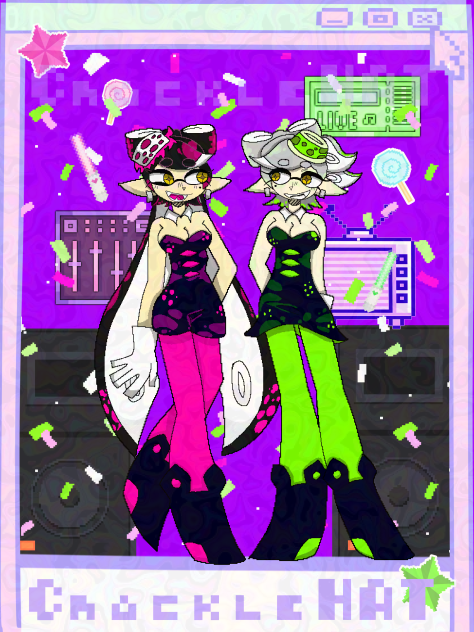 Callie and Marie splatoon doodle - ibisPaint