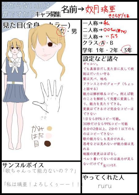 キャラ募