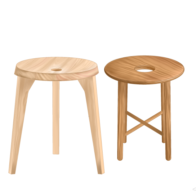 furniture with outline