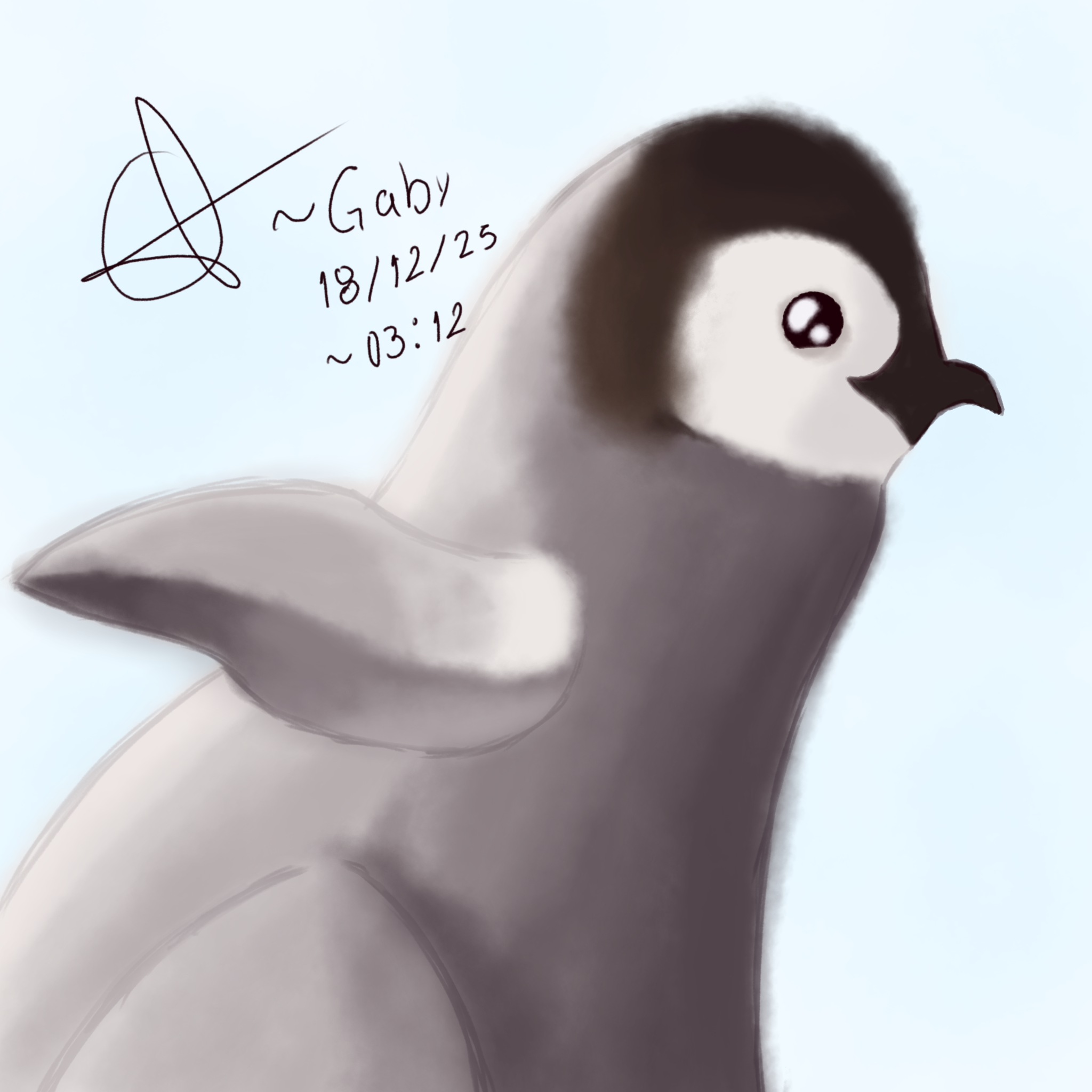 Baby Emperor Penguin - ibisPaint