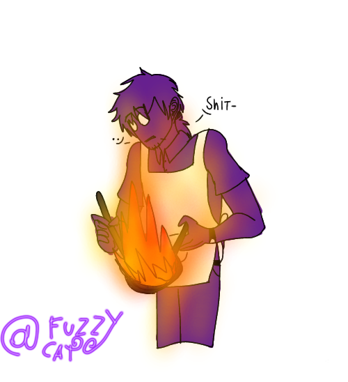 Vincent burnt food -