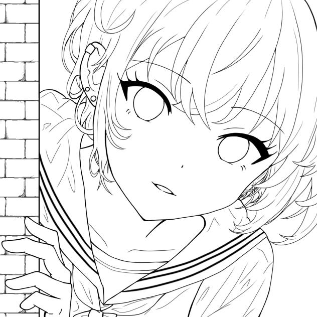 線画 ＊ 塗ってください ［45］