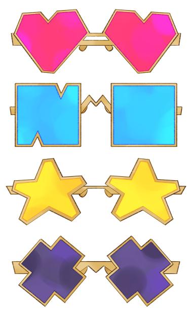 Stylish geometric glasses