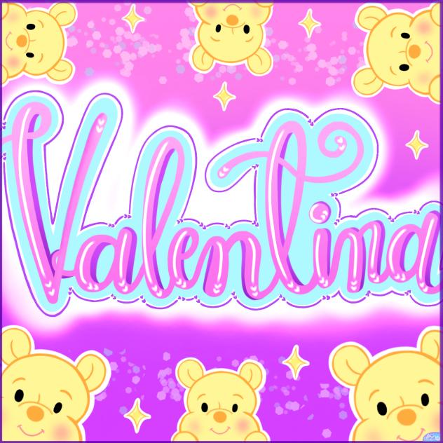 Lettering del nombre Valentina