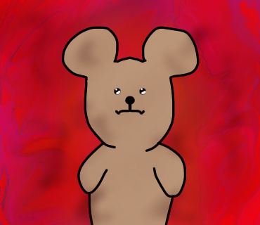 メラメラと闘志を燃やしてるくまを描きました(修正しました)