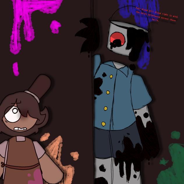 Puddles of paint and misery.