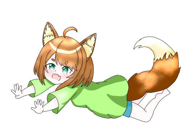 ベッドにダイブ
