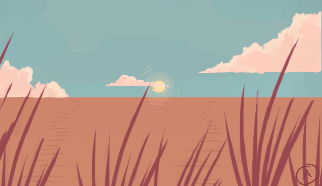 In the field