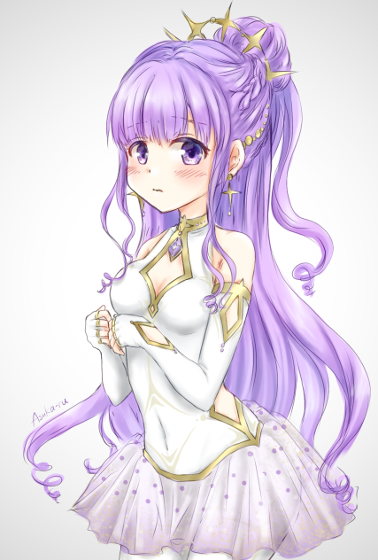紫ヘアーの魔法少女（オリジナルキャラクター）