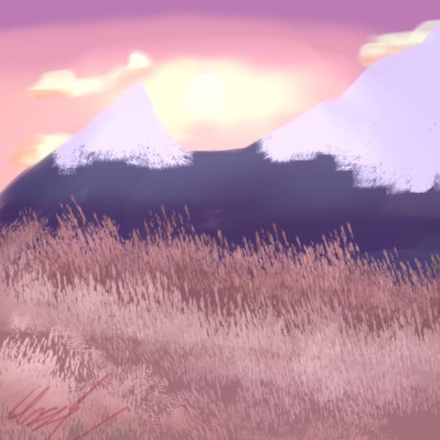 Mountain Range Sunset