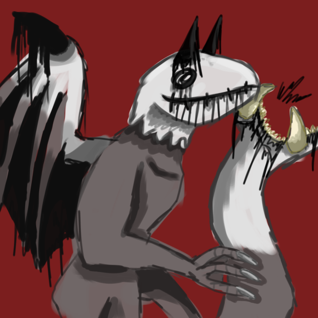 the demon has shy issues so he wear sock