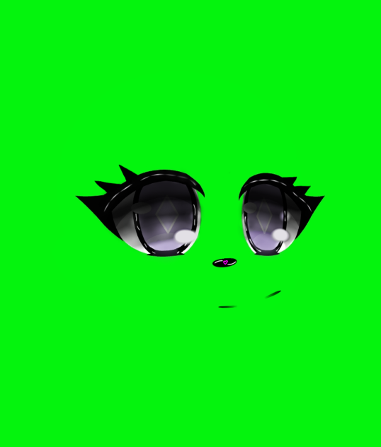 gacha life green sreen face