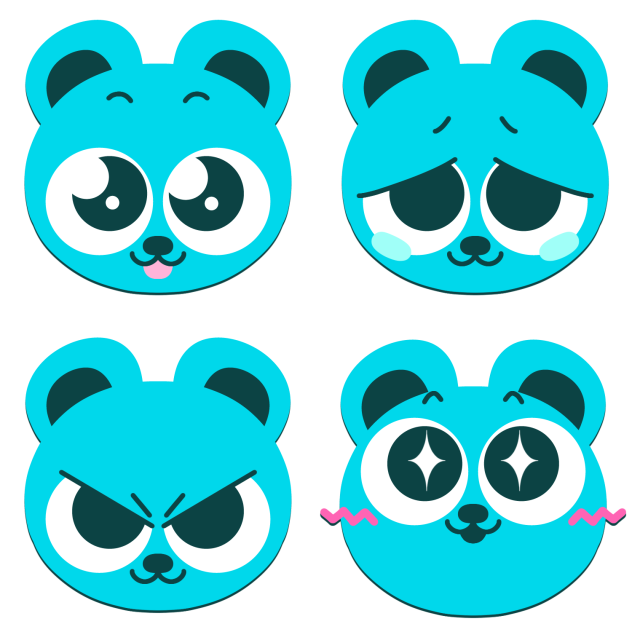 Bear stickers v2 - ibisPaint