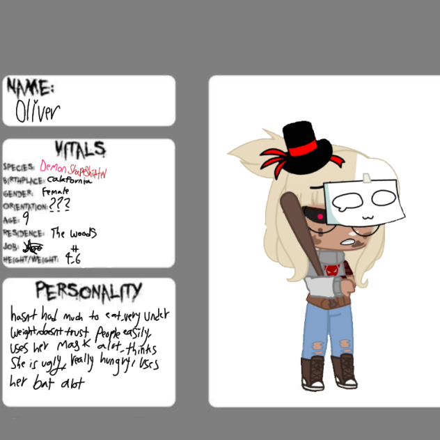 More character sheet