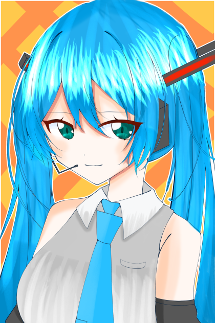 ミクちゃん塗った！