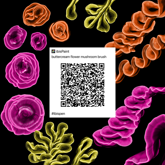 buttercream flower mushroom brush