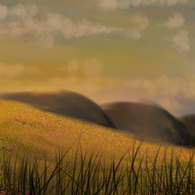 Little sunset landscape