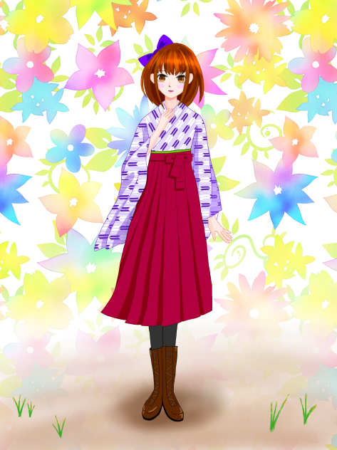 袴女子 hakama
