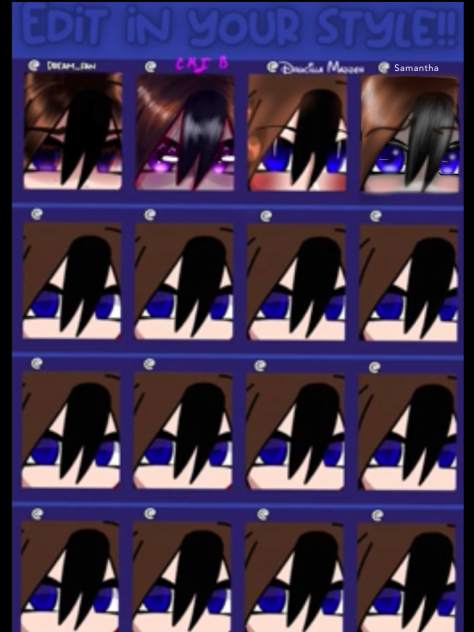 Brown hair, blue eyes gacha edit