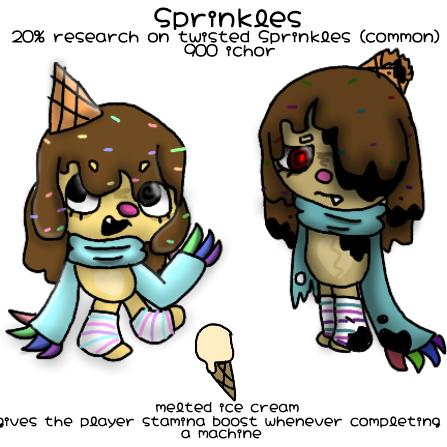Sprinkles the ice cream