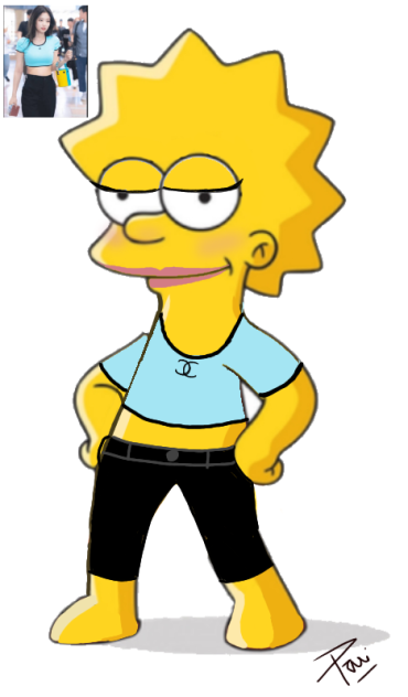 Jennie as a simpson character