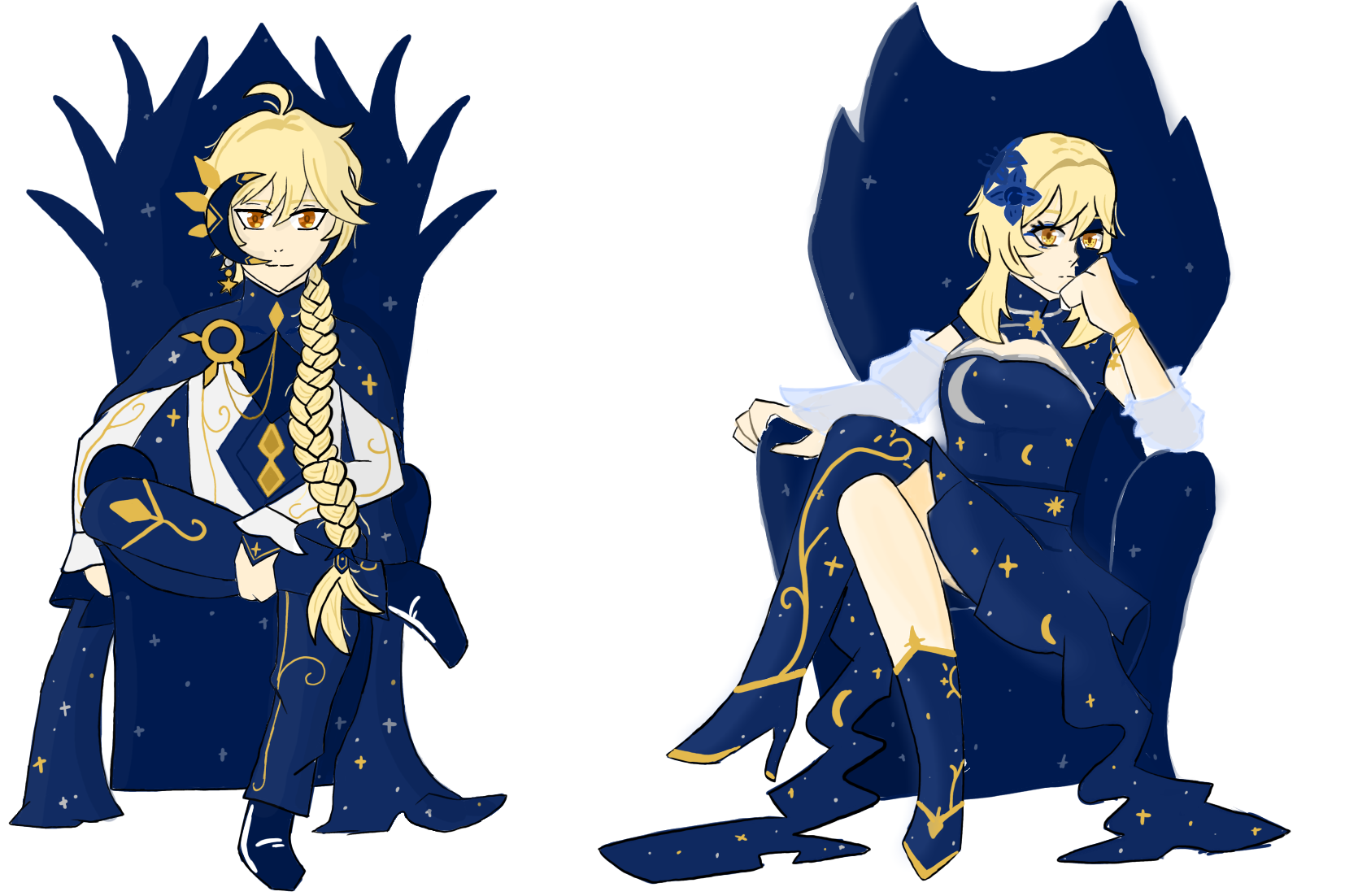 Abyss Aether and Lumine - ibisPaint
