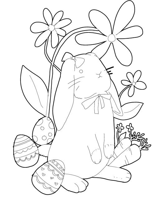 Bunny stamp outline