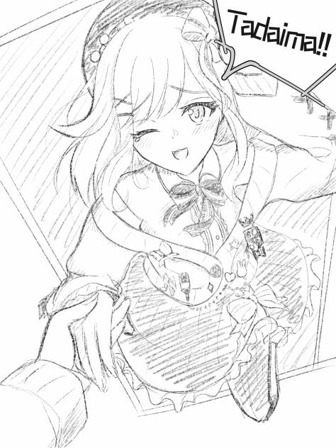 るるちゃん復活記念(モノクロ)