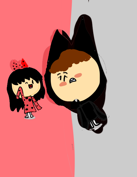 Ladybug and cat noir when they first met