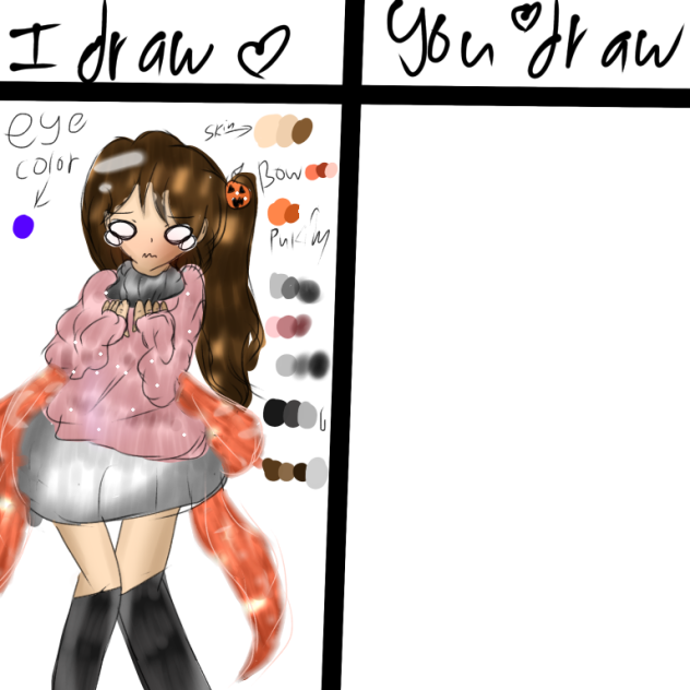 I draw you draw collab ibisPaint