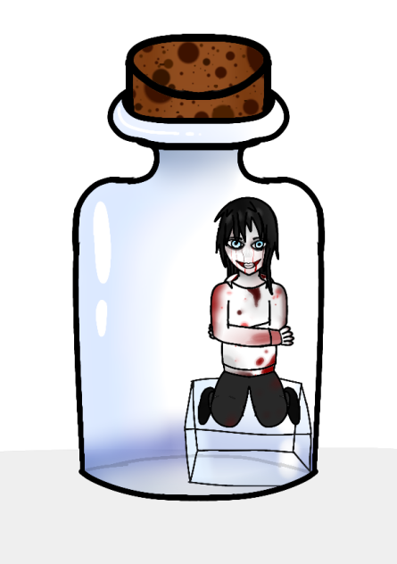 Jeff the Killer in a bottle