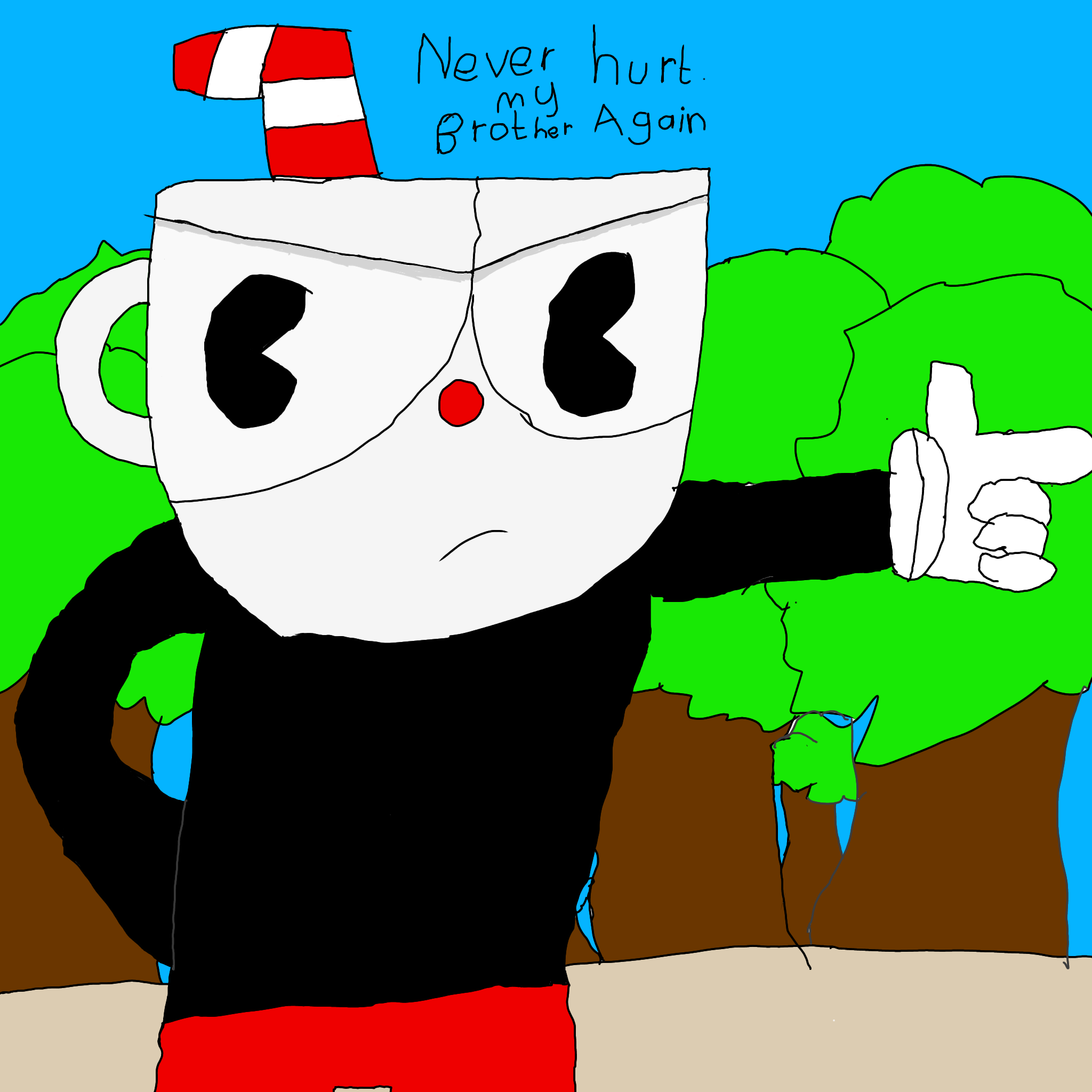 angry cuphead - ibisPaint