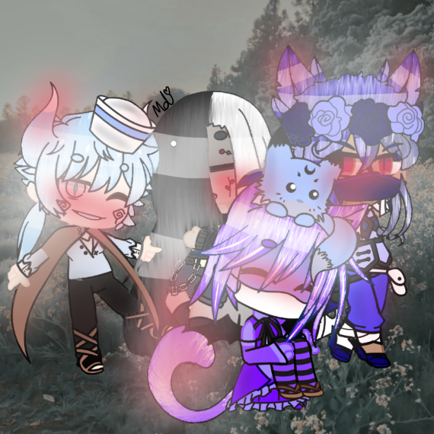 edit of all my gacha club characters uwu