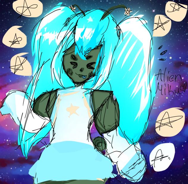 ALIEN MIKU 🌌🌌🌌 - ibisPaint