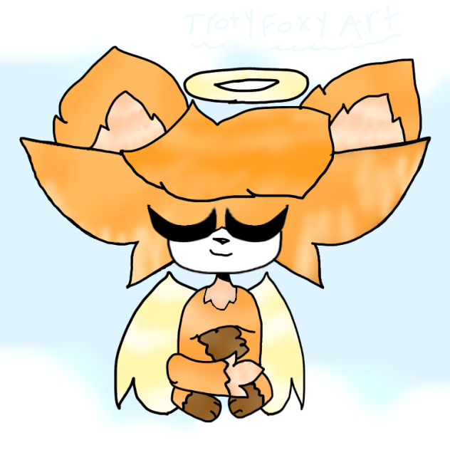 Angel fox speed paint art