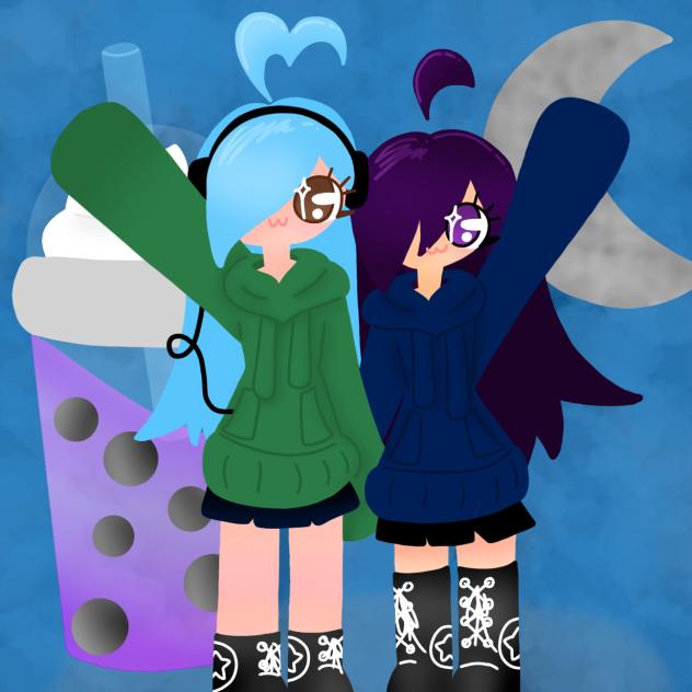 Boba and Luna (my irl friend's persona)